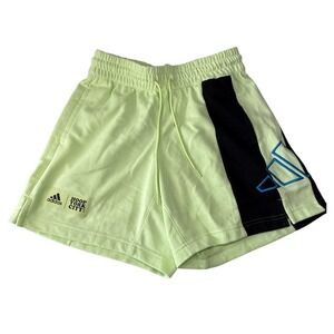 Adidas Hoop York City Basketball Sweat Shorts Embroidered Green Womens XS New
